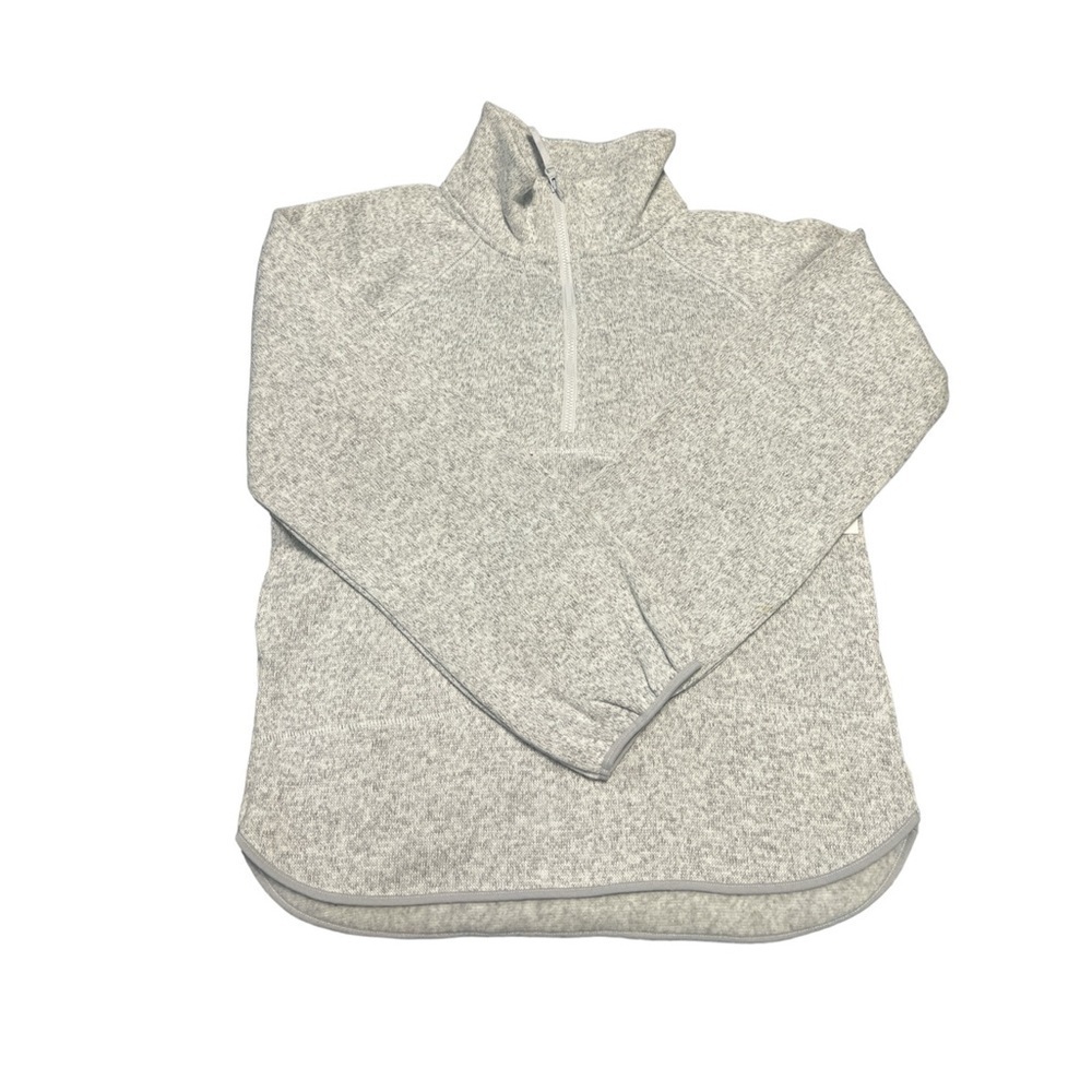 Old Navy Heathered Gray 3/4 zip fleece. Side pockets. NWT